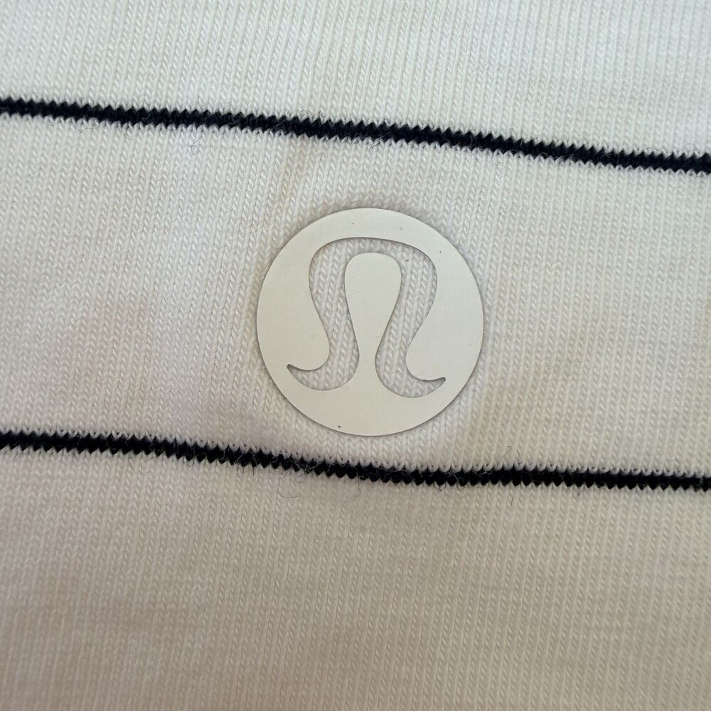 Lululemon Love Tank White Black Striped Racerback Tank Top Womens Athletic - Picture 5 of 6